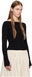 Sandy Liang Black Times Sweater