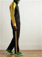 adidas Consortium - Wales Bonner Slim-Fit Straight-Leg Striped Pleated Knitted Sweatpants - Black