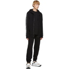 Burberry Black Logo Tape Zip-Up Hoodie