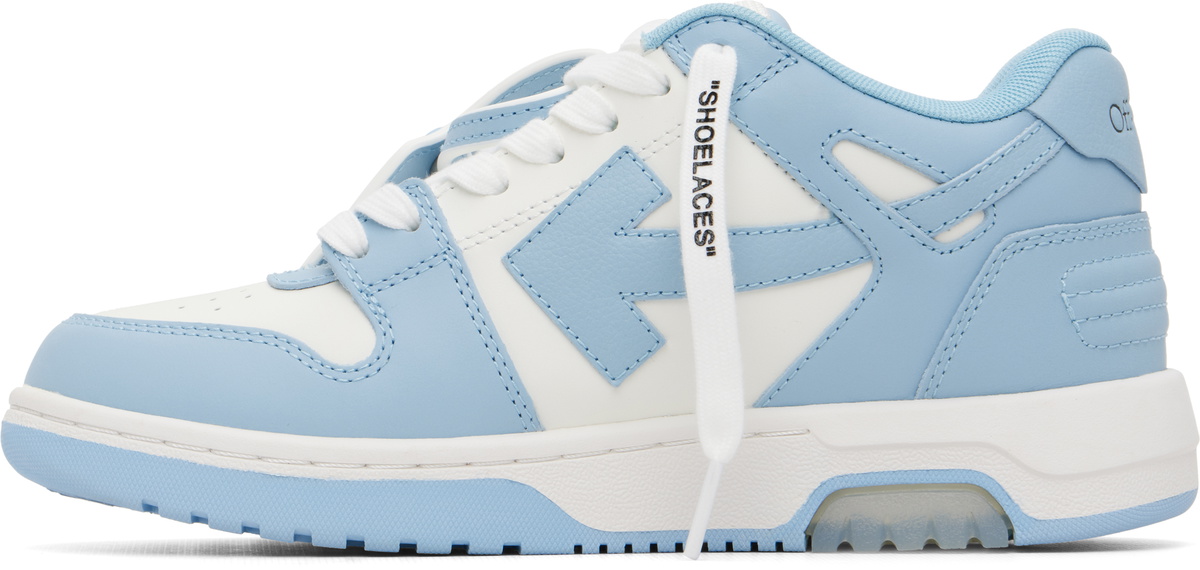 Off-White Blue & White 'Out Of Office' Calf Leather Sneakers