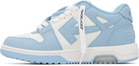 Off-White Blue & White 'Out Of Office' Calf Leather Sneakers