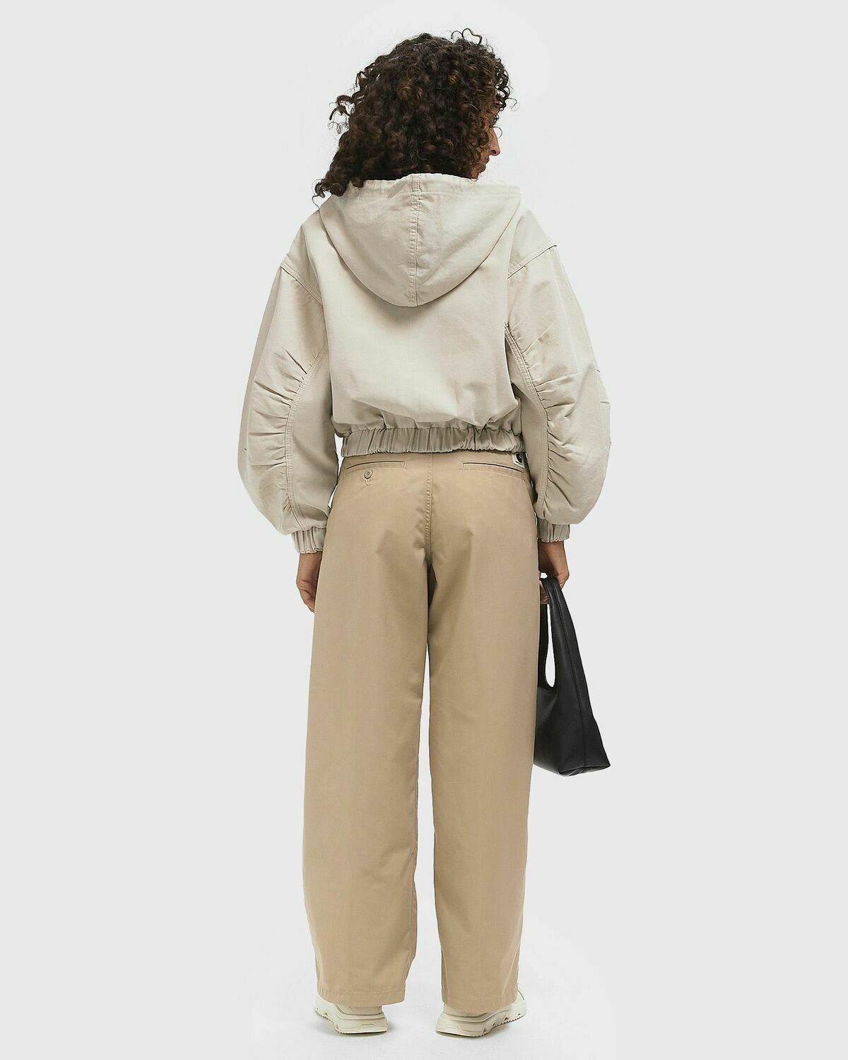 ROTATE Birger Christensen HEAVY WOVEN JACKET Beige Womens Bomber Jacket