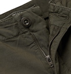 Incotex - Stretch-Cotton Ripstop Cargo Shorts - Army green