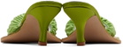 Sinéad O’Dwyer Green Tabitha Ringwood Edition Satin & Leather Heels