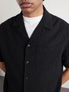 Altea - Hadley Seersucker Cotton Shirt - Black