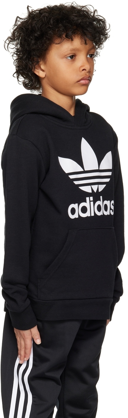 adidas black trefoil hoodie