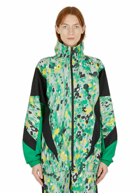 Photo: Graphic Print Track Jacket in Green