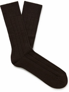 Falke - Lhasa Ribbed-Knit Socks - Brown