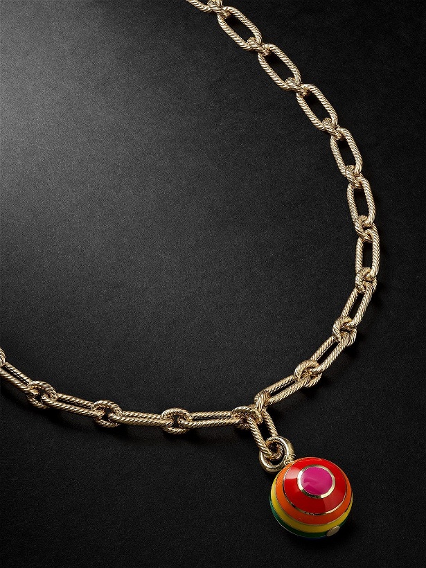 Photo: Lauren Rubinski - Gold and Enamel Pendant Necklace