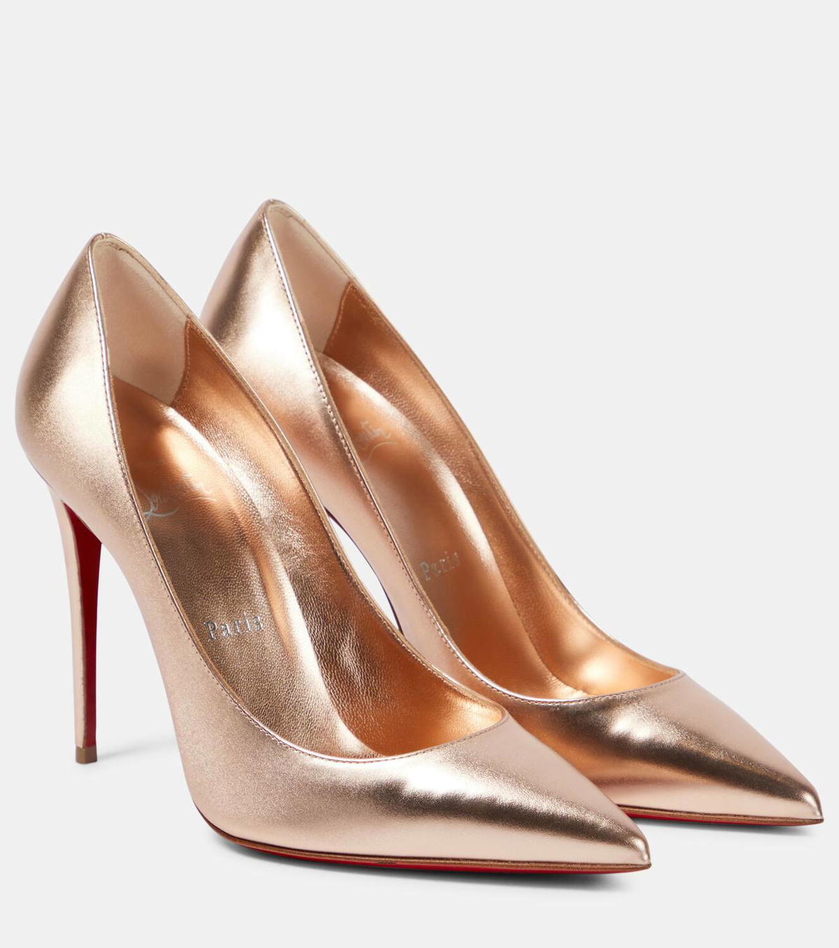 rose gold red bottom heels