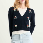 RIXO Women's Merinda Embellished Cardigan in Deep Navy