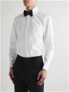 Favourbrook - Pleated Double-Cuff Cotton-Poplin Tuxedo Shirt - White