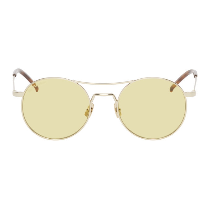 Photo: Saint Laurent Gold SL 421 Sunglasses