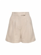 MAX MARA Jessica Pleated Cotton Jersey Shorts