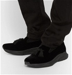 TOM FORD - Tuner Velvet Tasselled Slip-On Sneakers - Black