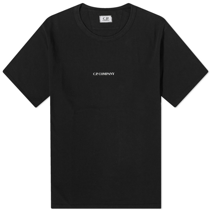 Photo: C.P. Company Men's Central Logo T-Shirt in Black
