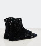Alaïa Neo Vienne suede thong sandals