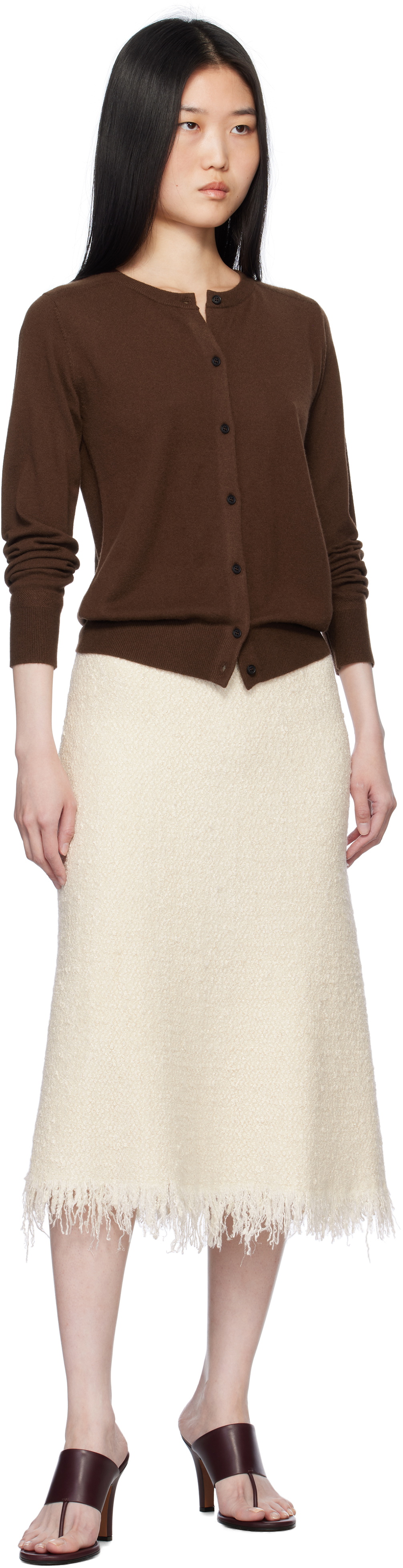 arch4 Brown Nappa Cardigan