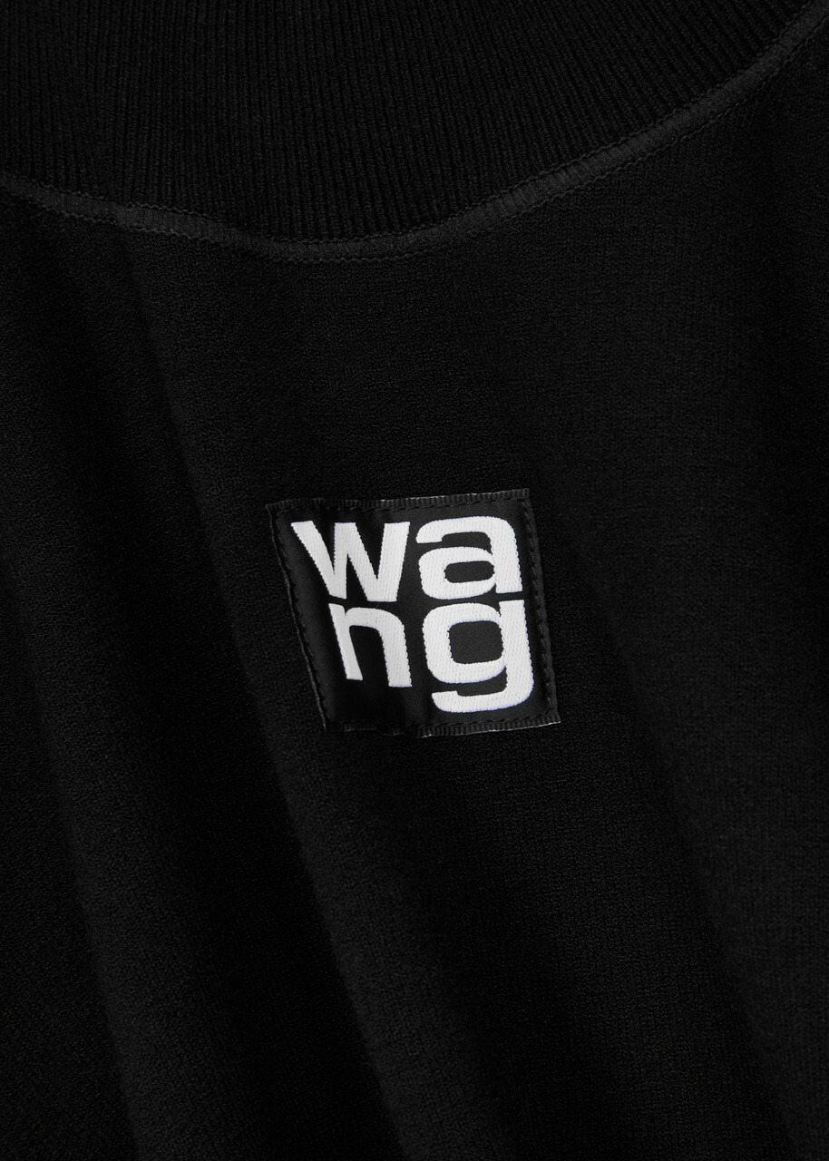 Alexanderwang.t Logo Knitted Mini Dress Black