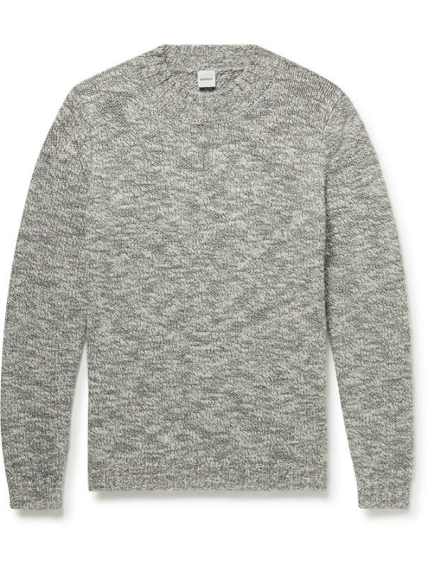 Photo: Aspesi - Wool and Cashmere-Blend Sweater - Gray