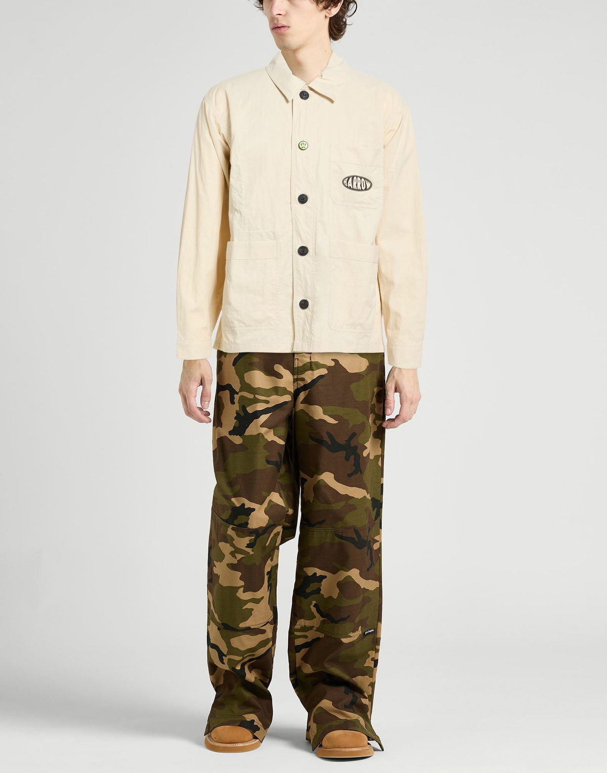 Barrow Mens Shirt in Beige