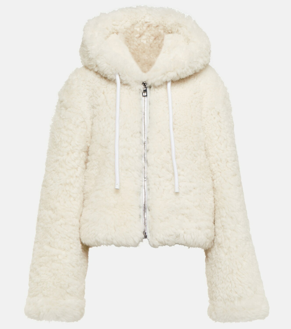 Loewe Hooded cropped shearling jacket Loewe