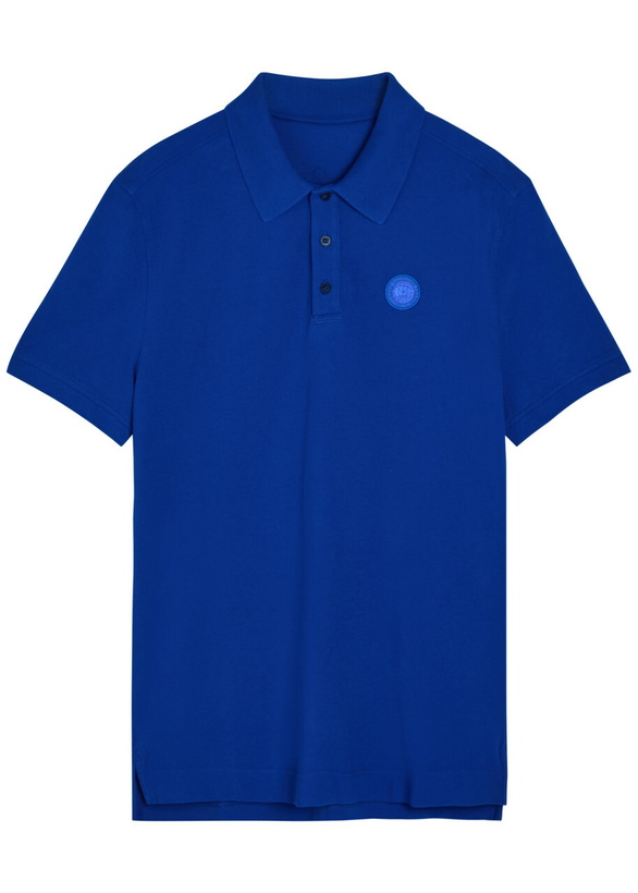 Photo: Canada Goose Beckley Logo-appliquéd Piqué Cotton Polo Shirt Blue