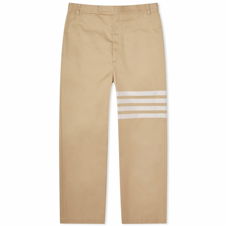 Photo: Thom Browne Men's 4-Bar Unconstructed Welt Pocket Trousers in Camel