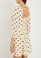 Reformation Remi Polka-dot Georgette Mini Dress White