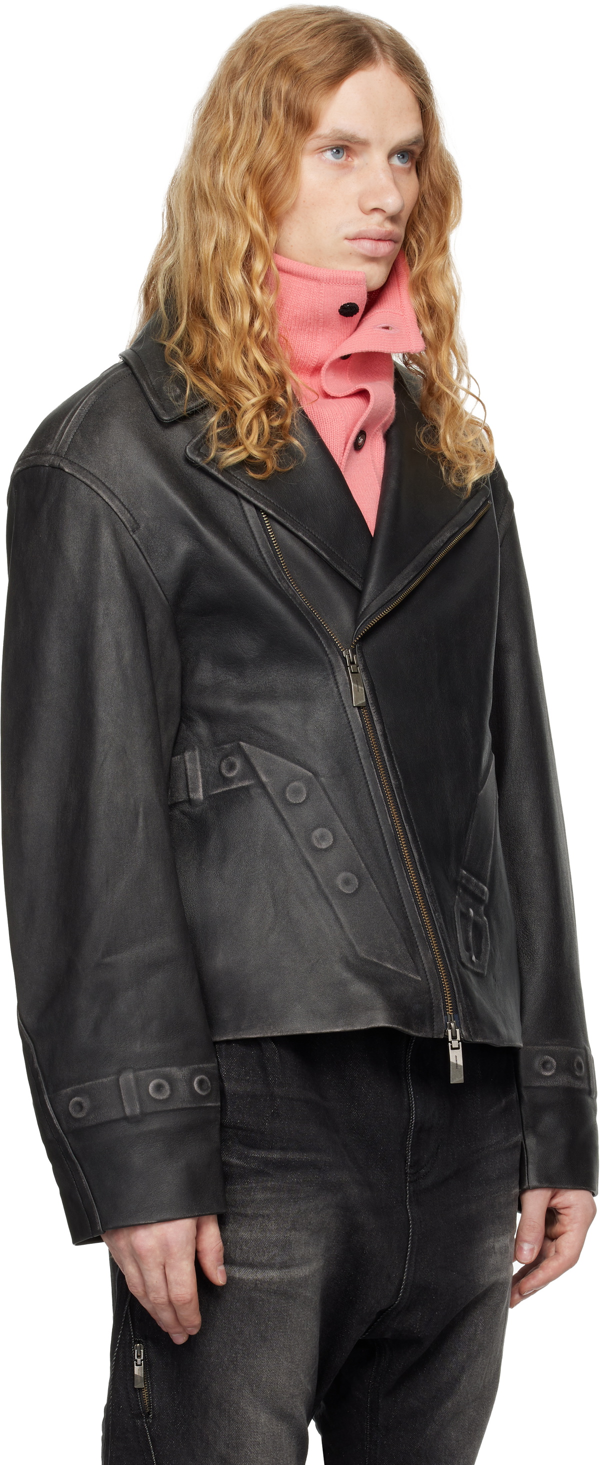 ADER error Black Product. 22 Leather Jacket