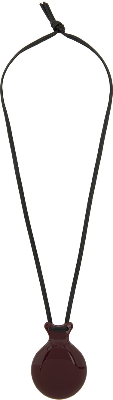 LEMAIRE Burgundy Castanet Necklace Lemaire