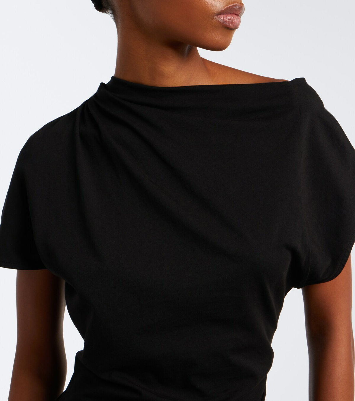 Agolde Beckly draped cotton jersey top