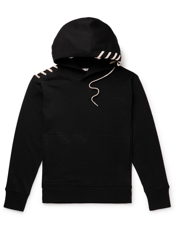 Photo: Craig Green - Lace-Detailed Cotton-Jersey Hoodie - Black