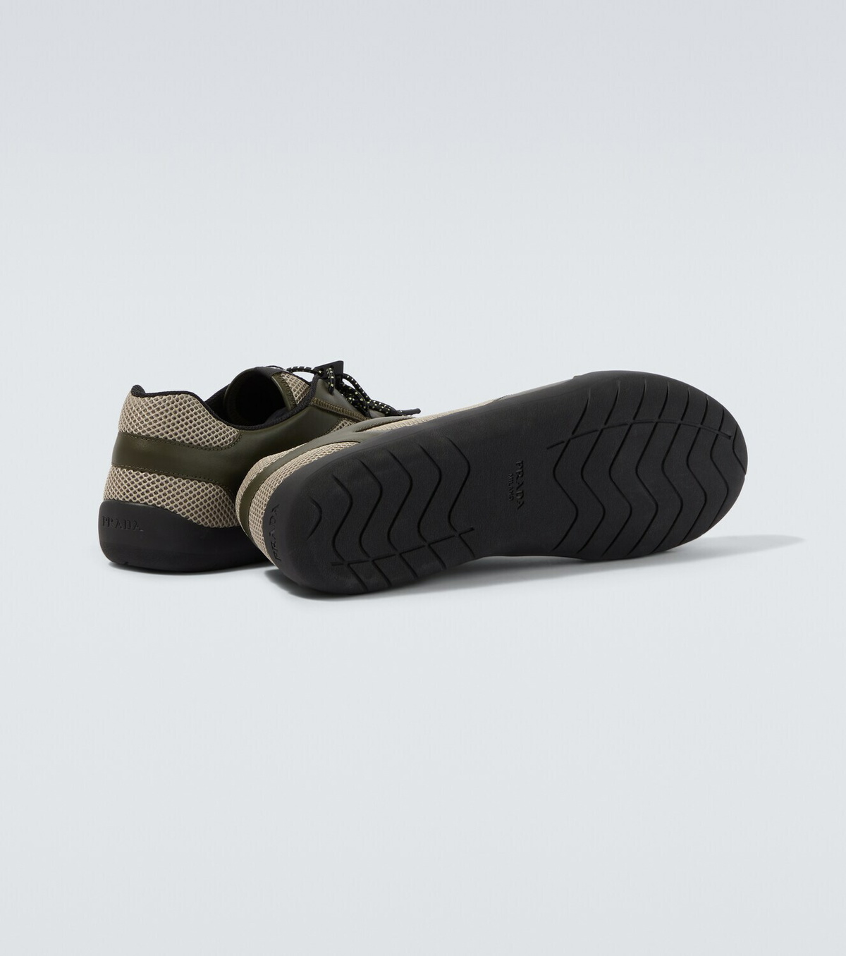 Prada Speedrock leather-trimmed sneakers