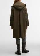 Barbour X Ganni Waterproof Hooded Shell Parka Coat Khaki
