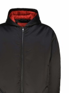 Ferrari Shiny Fabric Bomber Jacket With Hood