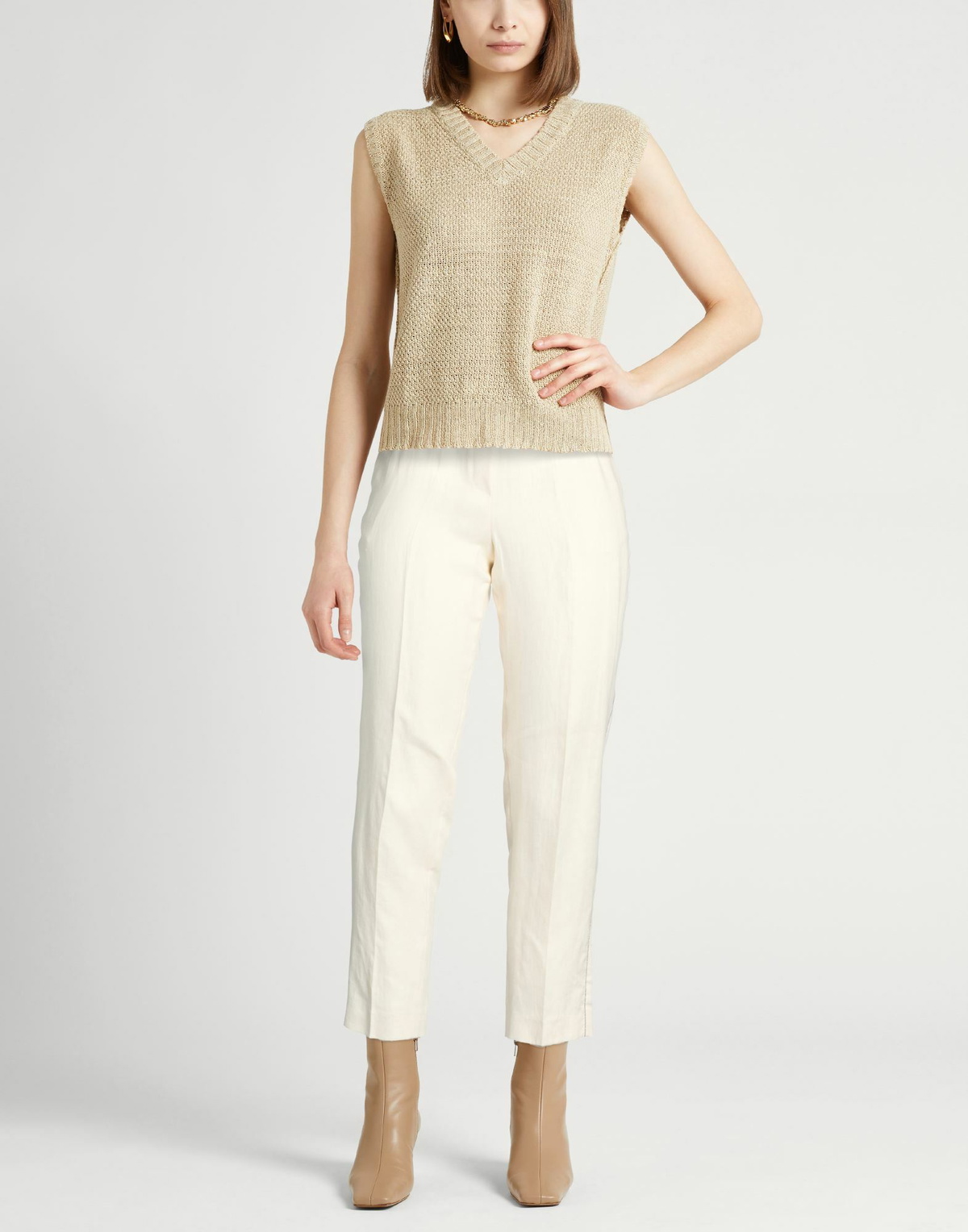 Peserico Womens Pants in Ivory
