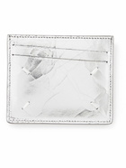 Maison Margiela - Metallic Cracked-Leather Cardholder