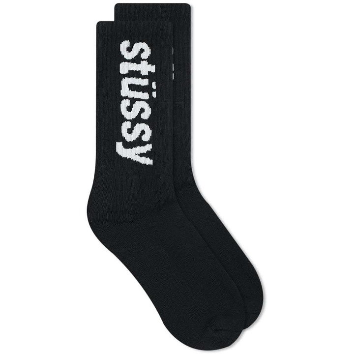 Photo: Stussy Helvetica Jacquard Crew Sock