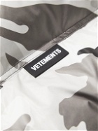 VETEMENTS - Oversized Logo-Appliquéd Camouflage-Print Quilted Shell Jacket - White