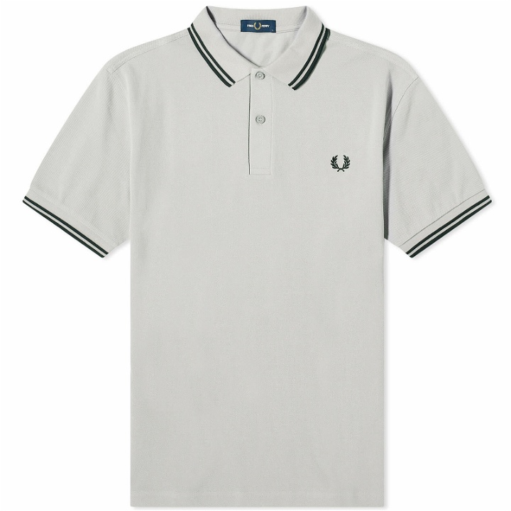 Photo: Fred Perry Men's Twin Tipped Polo Shirt in Limestone/Black