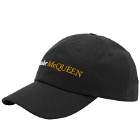 Alexander McQueen Men's Logo Cap in Black/Gold