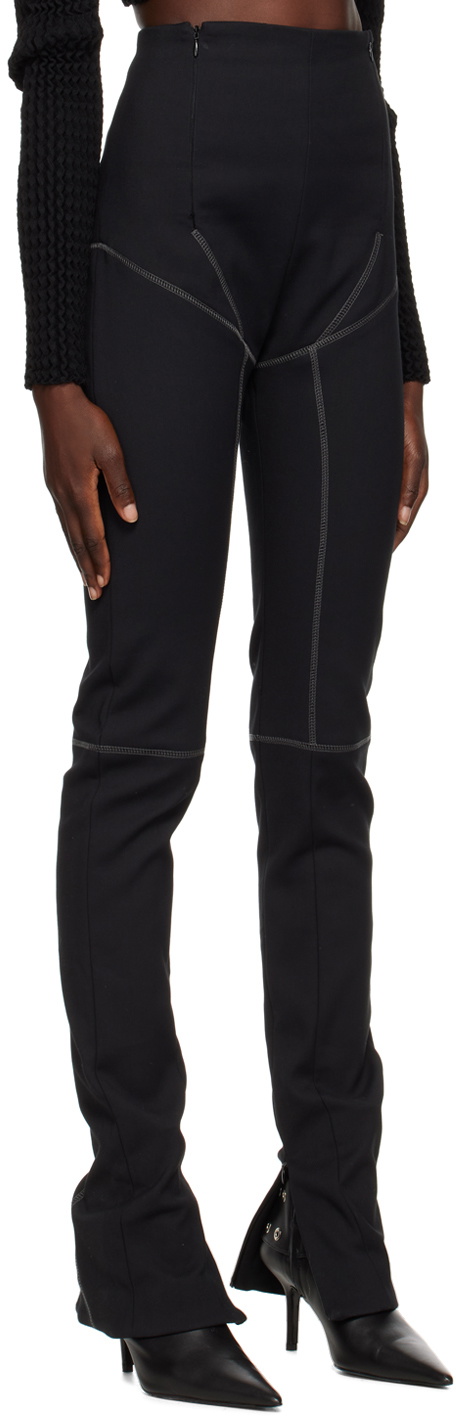 Maximilian Davis Black Scuba Trousers