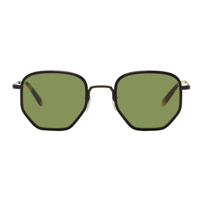 Photo: Oliver Peoples Black and Tortoiseshell Alland Sunglasses