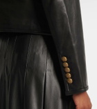 Veronica Beard Andrea cropped leather jacket