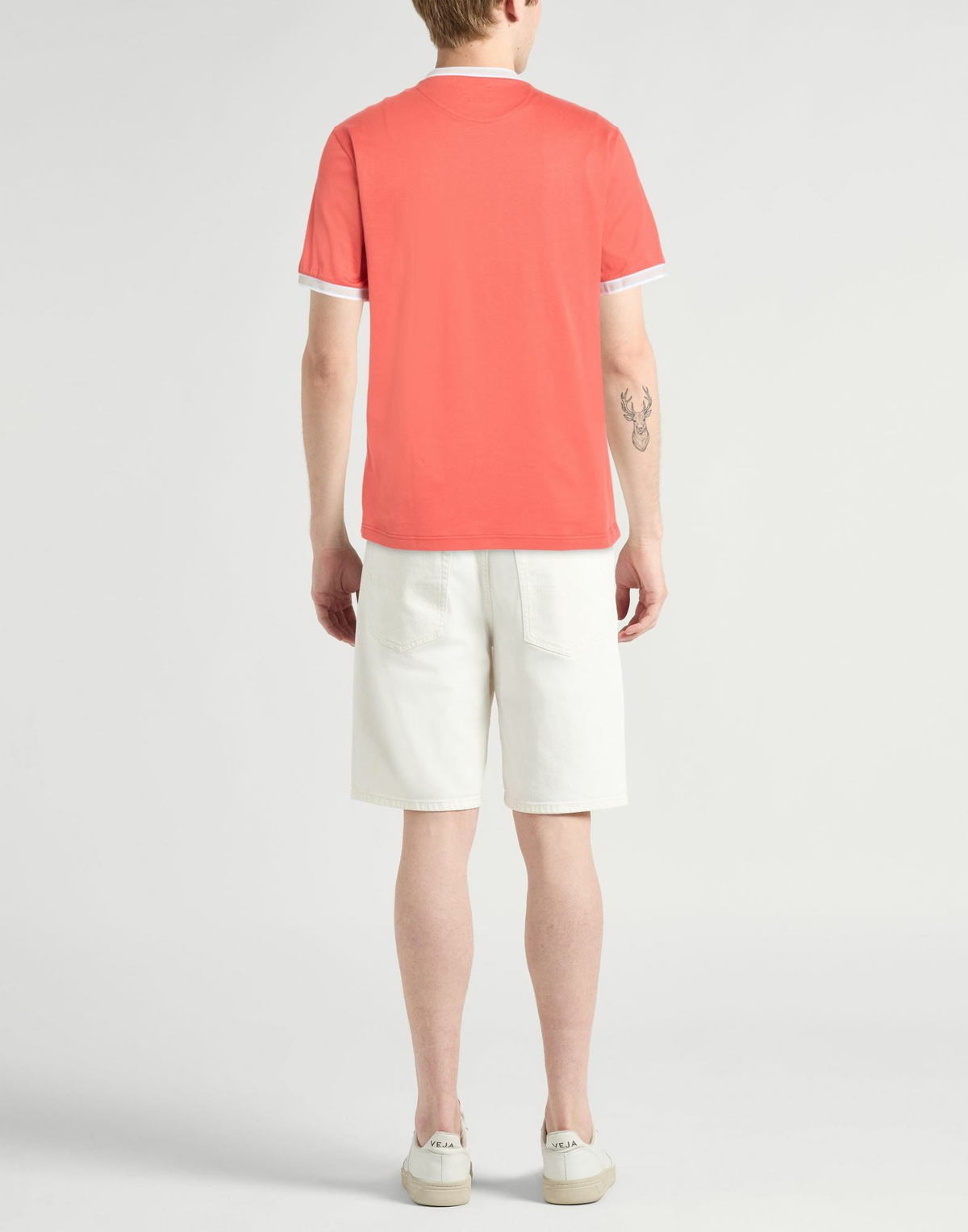 Eleventy Mens T-shirt in Tomato red
