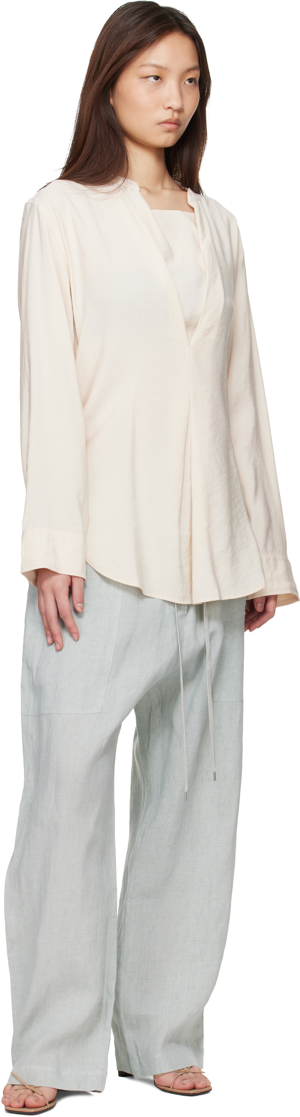 Studio Nicholson Beige Pampa Blouse