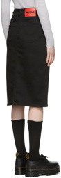 Hugo Black Denim Midi Skirt