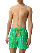 MC2 Saint Barth Man Light Fabric Swim Shorts With Multicolor Starfish Print