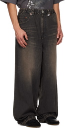 Maison MIHARA YASUHIRO Black Light Denim Wide Jeans